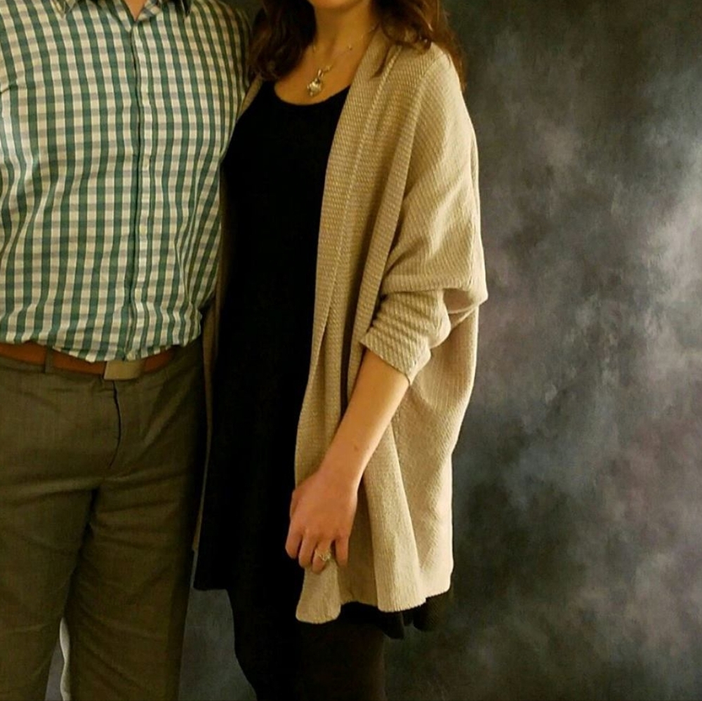 Express Beige Knit Cardigan XS/S